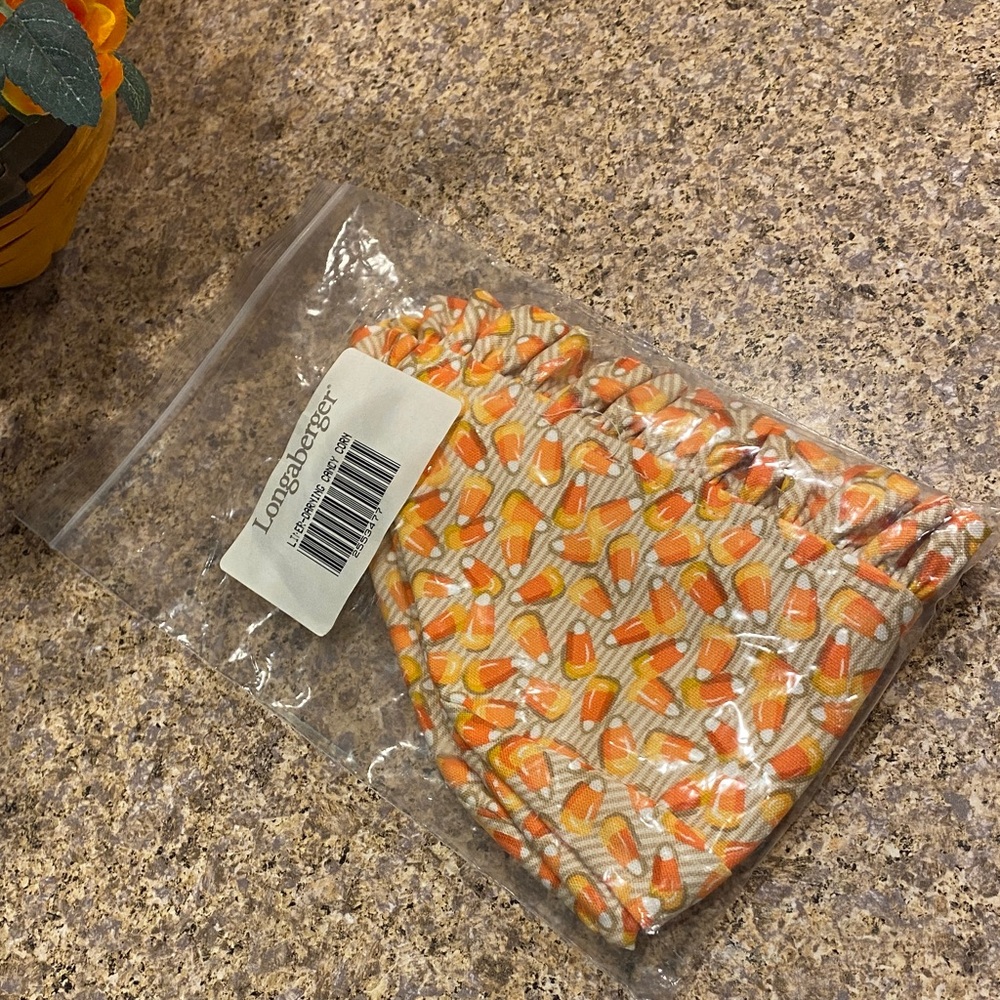 NIP Longaberger Candy Corn Darning Liner 2553477 Halloween Orange